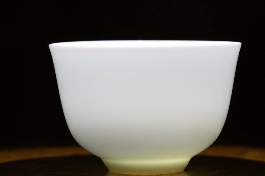 Tea Ware - White Porcelain Cup Ying Qing Handcrafted 80 ml MeiMei