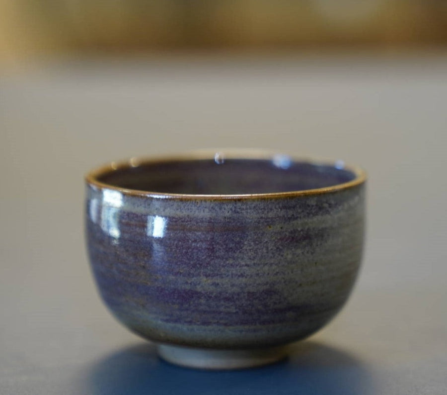 Tea Ware - Yunnan Artisan Wood-fired Purple Impression Teacup Tea Bowl