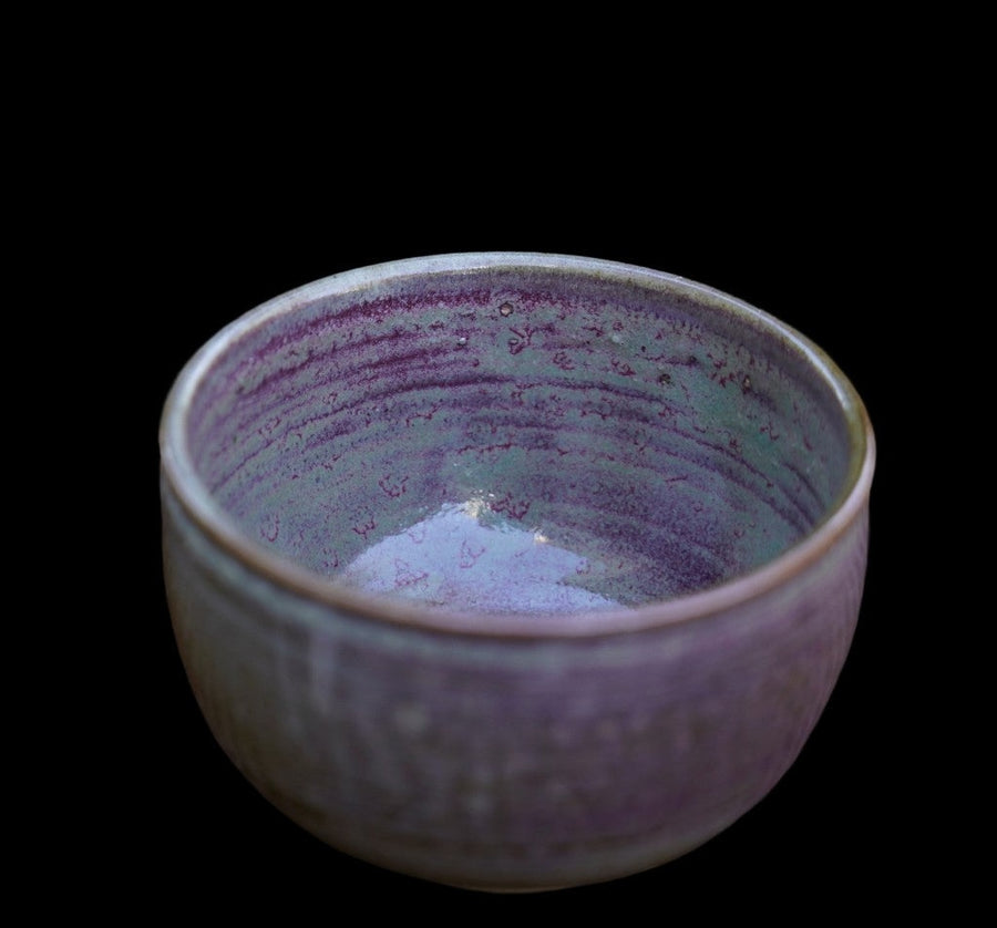 Tea Ware - Yunnan Artisan Wood-fired Purple Impression Teacup Tea Bowl