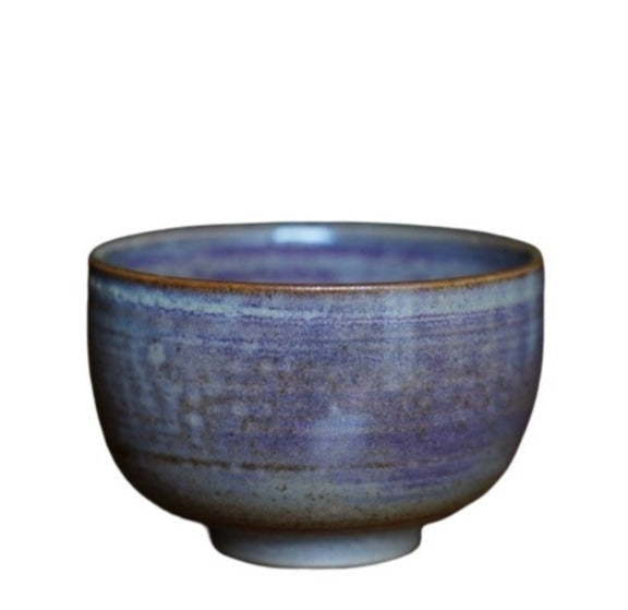 Tea Ware - Yunnan Artisan Wood-fired Purple Impression Teacup Tea Bowl