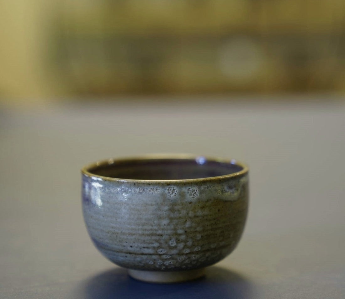 Yunnan Artisan Wood-fired Purple Impression Teacup Tea Bowl