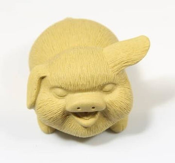 Tea Ware - Zisha Tea Pet Happy Furry Piggy Handcrafted - MeiMei Fine