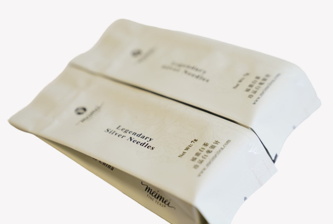 2019 and 2017 Fuding Silver Needles White Tea Bai Hao Yin Zhen