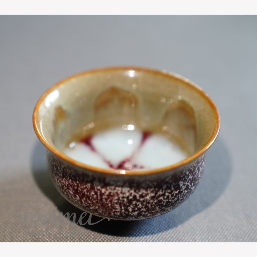 Tea Ware - Jun Kiln Variable Glaze Teacup Pair Handmade - MeiMei Fine