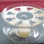 Borosilicate Glass Artisan Teapot with Strainer Hand-blown Tea Kettle Tea Warmer