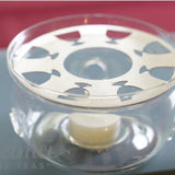 Borosilicate Glass Artisan Teapot with Strainer Hand-blown Tea Kettle Tea Warmer