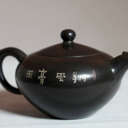 Artisan Jian Shui Purple Clay Teapot Dragon Pearl By Tian Jing