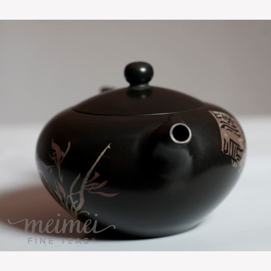 Jian Shui Purple Clay Teapot Orchid Dragon Pearl by Master Tian Jing