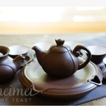 Yixing Clay Teapot Set Catharanthus Roseus Flower