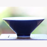 Fine Porcelain Artisan Gongfu Tea Cup Deep Blue Glaze