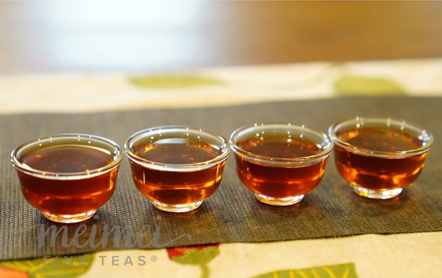 Clear Glass Gongfu Tasting Teacup 4-piece Set