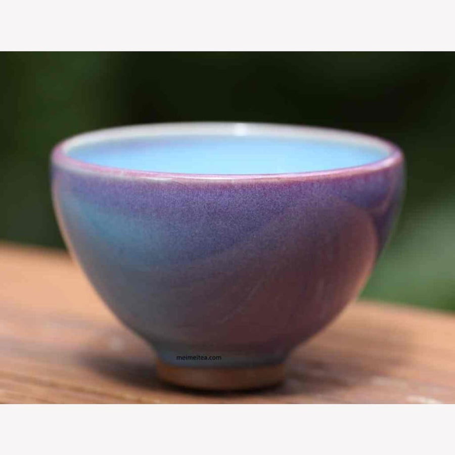 Tea Ware - Jun Porcelain Purple Glaze Chicken Heart Tea Cup - MeiMei