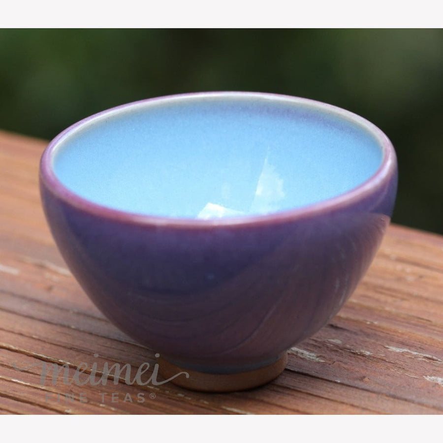 Tea Ware - Jun Porcelain Purple Glaze Chicken Heart Tea Cup - MeiMei
