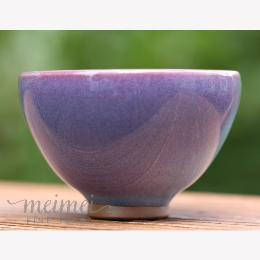 Tea Ware - Jun Porcelain Purple Glaze Chicken Heart Tea Cup - MeiMei