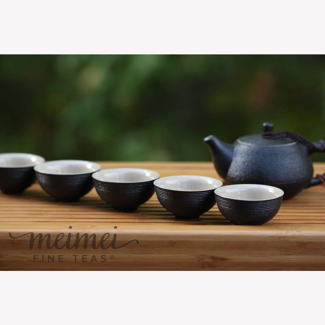 Rock Clay Gongfu Tea Service Teapot and Cups Portable Set