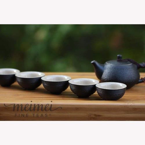 Rock Clay Gongfu Tea Service Teapot and Cups Portable Set