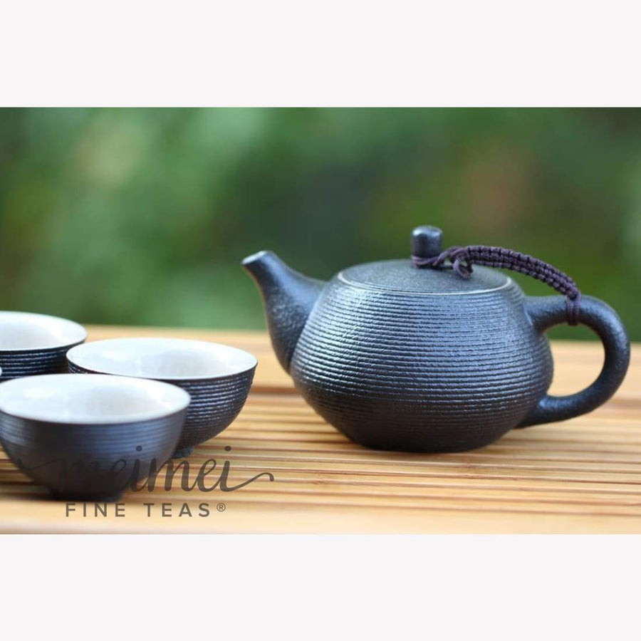 Tea Ware - Rock Clay Gongfu Service Teapot and Cups Portable Set