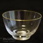 Sasaki Fancy Gold Rim Clear Glass Cup Handmade