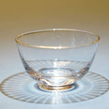 Sasaki Fancy Gold Rim Clear Glass Cup Handmade