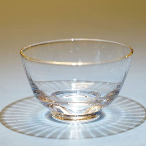 Sasaki Fancy Gold Rim Clear Glass Cup Handmade
